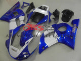 Blue, White and Gold Fairing Kit for a 1998, 1999, 2000, 2001 & 2002 Yamaha YZF-R6 motorcycle