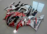 Red and White FIAT Fairing Kit for a 2005 Yamaha YZF-R6 motorcycle