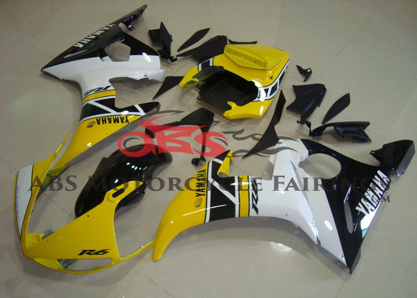 Yamaha YZF-R6 (2003-2004) Yellow, White & Black Fairings