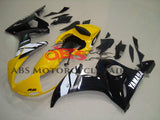 Yellow, Black and White Fairing Kit for a 2003 & 2004 Yamaha YZF-R6 motorcycle