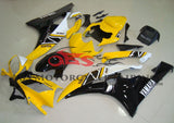 Yellow, Black & White Fairing Kit for a 2006 & 2007 Yamaha YZF-R6 motorcycle