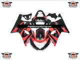Red and Black Fairing Kit for a 2000, 2001, 2002 & 2003 Suzuki GSX-R600 motorcycle