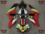 Red, White, Black, Green and Yellow Multicolored 6 Fairing Kit for a 2004 & 2005 Honda CBR1000RR motorcycle