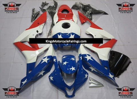 Honda CBR600RR (2007-2008) Red, White & Blue American Flag Fairings
