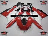Red, White and Black OEM style Fairing Kit for a 2011, 2012, 2013 & 2014 Ducati 1199 motorcycle
