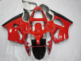 Red and Black Fairing Kit for a 2000, 2001 & 2002 Kawasaki ZX-6R 636 motorcycle