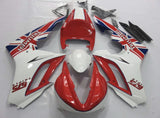 Red, White and Blue English Flag Fairing Kit for a 2009, 2010, 2011 & 2012 Triumph Daytona 675 motorcycle