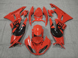 Red and Black Skull Fairing Kit for a 2009, 2010, 2011 & 2012 Kawasaki Ninja ZX-6R 636 motorcycle