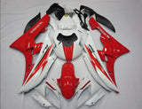 White and Red Fairing Kit for a 2006 & 2007 Yamaha YZF-R6 motorcycle