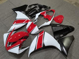 White, Red and Matte Black Fairing Kit for a 2009, 2010 & 2011 Yamaha YZF-R1 motorcycle