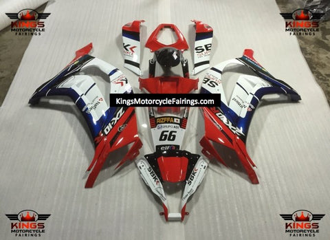 Fairing Kit for a Kawasaki Ninja ZX10R (2011-2015) Red, White, Blue & Black