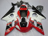 Red, White and Black Fairing Kit for a 1998, 1999, 2000, 2001 & 2002 Yamaha YZF-R6 motorcycle