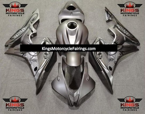 Honda CBR600RR (2007-2008) Silver & Black, Gears & Skulls Fairings