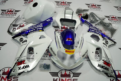 SUZUKI GSXR600 (2000-2003) WHITE WORX FAIRINGS at KingsMotorcycleFairings.com