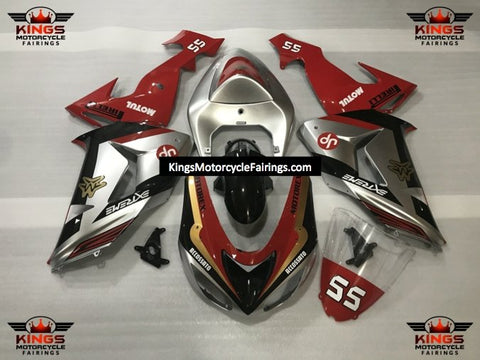 Fairing Kit For A Kawasaki ZX10R (2006-2007) Silver, Red, Black, Gold & White