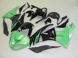 Pearl Green and Black Fairing Kit for a 2009, 2010, 2011 & 2012 Kawasaki Ninja ZX-6R 636 motorcycle