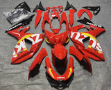 Red, White, Yellow and Black Fairing Kit for a 2009, 2010, 2011, 2012, 2013, 2014, 2015 & 2016 Suzuki GSX-R1000 motorcycle