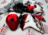 White, Candy Apple Red and Black Fairing Kit for a 2008, 2009, 2010, 2011, 2012, 2013, 2014, 2015, 2016, 2017, 2018 & 2019 Suzuki GSX-R1300 Hayabusa motorcycle