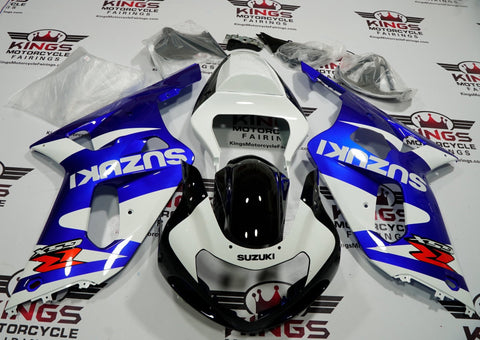 Suzuki GSXR600 (2000-2003) Blue, White, Dark Blue & Red Fairings at KingsMotorcycleFairings.com