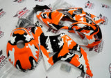 Camouflage Orange, Black and White Fairing Kit for a 2000, 2001, 2002 & 2003 Suzuki GSX-R600 motorcycle