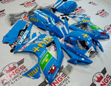 Light Blue and White Rizla Fairing Kit for a 2006 & 2007 Suzuki GSX-R750 motorcycle