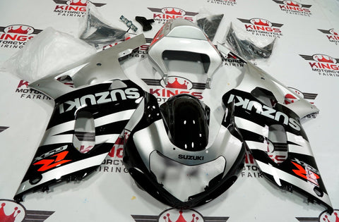 Suzuki GSXR 600 Fairings (2000-2003) Silver, Black at KingsMotorcycleFairings.com
