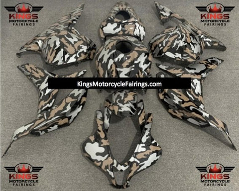 Honda CBR600RR (2009-2012) Tan, Silver & Black Camouflage Fairings
