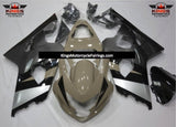 Taupe Brown, Gray, Black and Silver Fairing Kit for a 2004 & 2005 Suzuki GSX-R600 motorcycle
