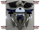 Brown Taupe, White, Dark Blue and Black Fairing Kit for a 2009, 2010, 2011 & 2012 Honda CBR600RR motorcycle