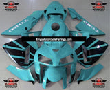 Turquoise Blue and Black TORO Fairing Kit for a 2005 and 2006 Honda CBR600RR motorcycle