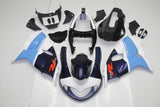 White, Dark Blue, Black and Baby Blue Fairing Kit for a 1998, 1999, 2000, 2001, 2002 & 2003 Suzuki TL1000R motorcycle