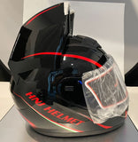 The Black and Red HNJ Full-Face Motorcycle Helmet with Cat Ears is brought to you by KingsMotorcycleFairings.com