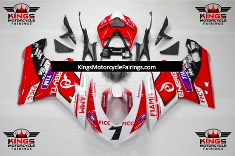 Ducati 1198 (2007-2012) White, Red & Black FIAMM #7 Fairings