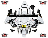 White and Black Playboy #14 Fairing Kit for a 2003 and 2004 Honda CBR600RR motorcycle