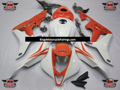 Honda CBR600RR (2007-2008) White & Orange HRC Fairings