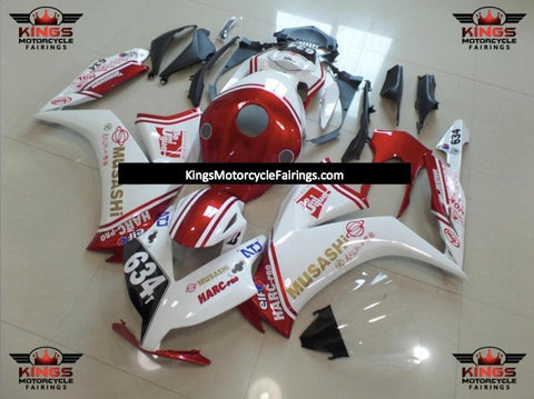 Honda CBR1000RR (2012-2016) White & Red Musashi Fairings