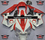 White and Red Pramac Fairing Kit for a 2003 and 2004 Honda CBR600RR motorcycle