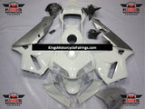 White and Silver Fairing Kit for a 2003 and 2004 Honda CBR600RR motorcycle