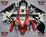White, Red and Black Fairing Kit for a 2003 and 2004 Honda CBR600RR motorcycle