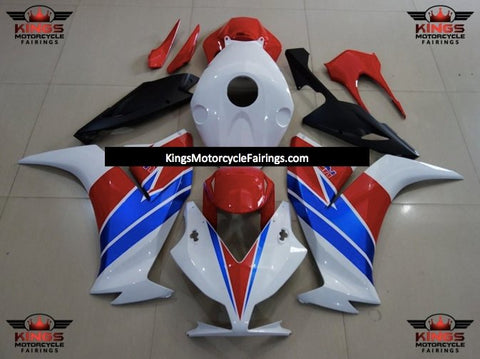 Honda CBR1000RR (2012-2016) Blue, Red & White Fairings at KingsMotorcycleFairings.com