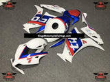 White, Blue and Red Tyco 7 Fairing Kit for a 2012, 2013, 2014, 2015 & 2016 Honda CBR1000RR motorcycle