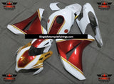 White, Gold and Red 19 Fairing Kit for a 2008, 2009, 2010 & 2011 Honda CBR1000RR motorcycle