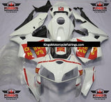 White, Red and Yellow San Carlo Fairing Kit for a 2005 and 2006 Honda CBR600RR motorcycle
