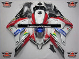 White, Red, Black and Blue Eurobet Fairing Kit for a 2009, 2010, 2011 & 2012 Honda CBR600RR motorcycle