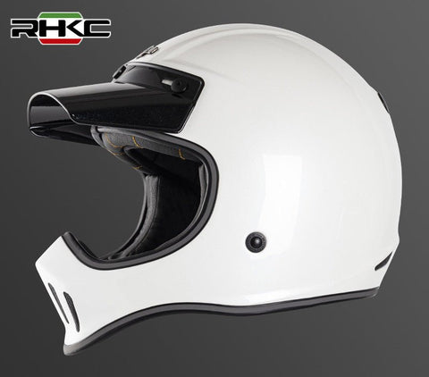 White RHKC Motorcycle Helmet at KingsMotorcycleFairings.com