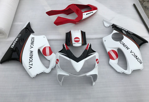 Honda CBR600F4i (2001-2003) White, Black & Red Konica Minolta Fairings
