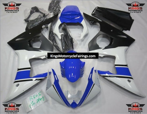 Yamaha YZF-R6 (2003-2004) White, Blue & Matte Black Fairings