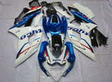 White, Blue and Red Tyco Fairing Kit for a 2005 & 2006 Suzuki GSX-R1000 motorcycle