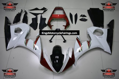 Yamaha YZF-R6 (2005) White, Candy Red & Black Fairings