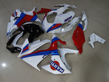 White, Red, Blue and Black Martini Fairing Kit for a 2009, 2010, 2011, 2012, 2013, 2014, 2015 & 2016 Suzuki GSX-R1000 motorcycle